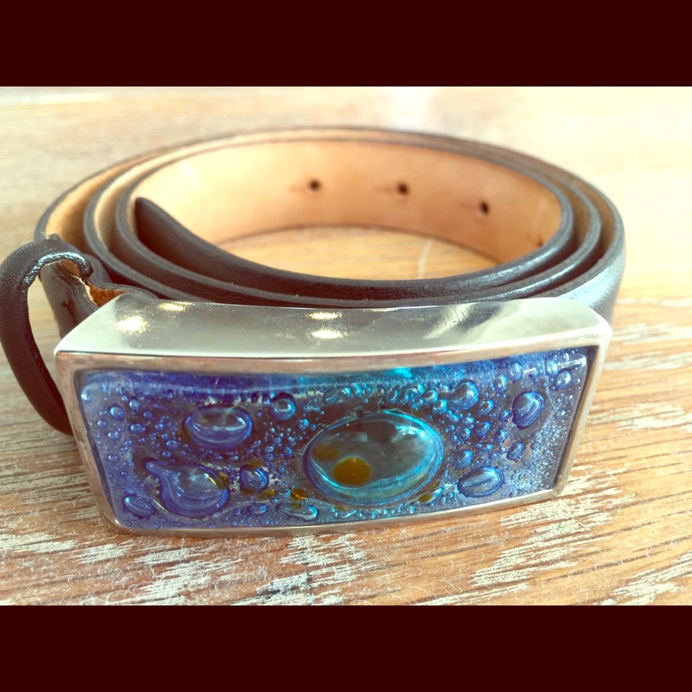 Qualheim Bollorini Italian Leather Belt sz L